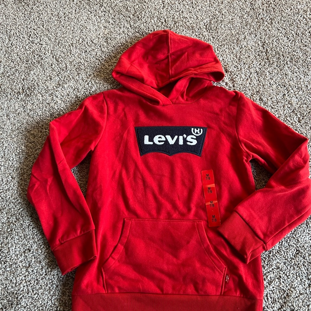 Levi's Vibrant Red Pullover Hoodie